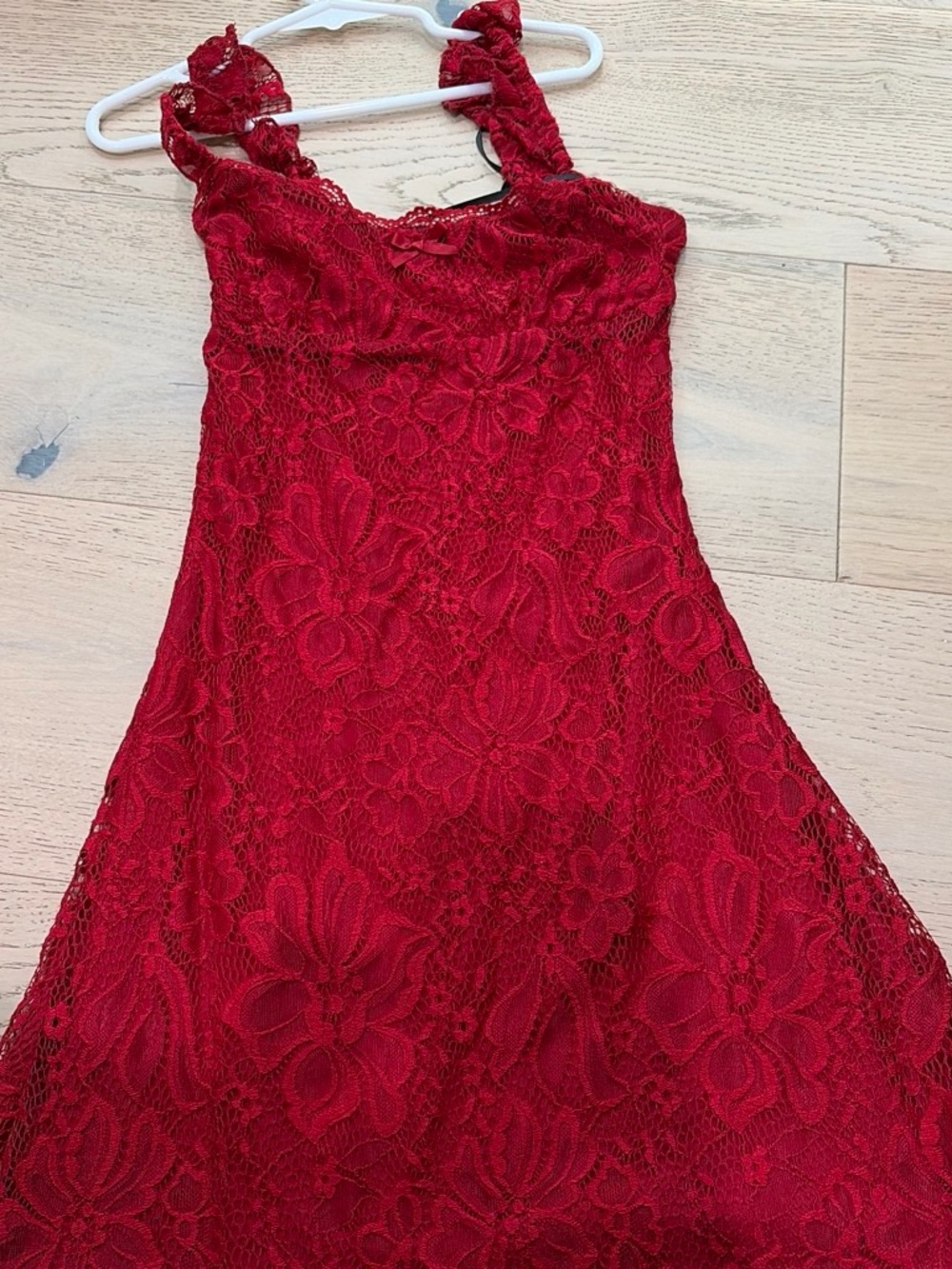 Princess Polly Mini Red Lace Dress - Elegant Party Dress